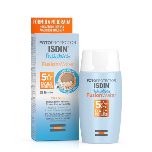 [ISDN86.EEP050] ISDIN Foto Protector Fusion Water Pediatrics - Ecran solaire pour enfants très haute protection SPF50 - 50ml