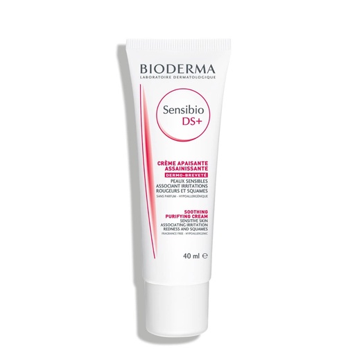 [BDRP32.CAA040] BIODERMA Sensibio DS+ - Crème apaisante assainissante pour peaux sensibles associant irritations, rougeurs et squames - 40ml