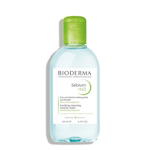 BIODERMA Sébium H²O - Solution micellaire purifiante nettoyante pour peaux mixtes à grasses