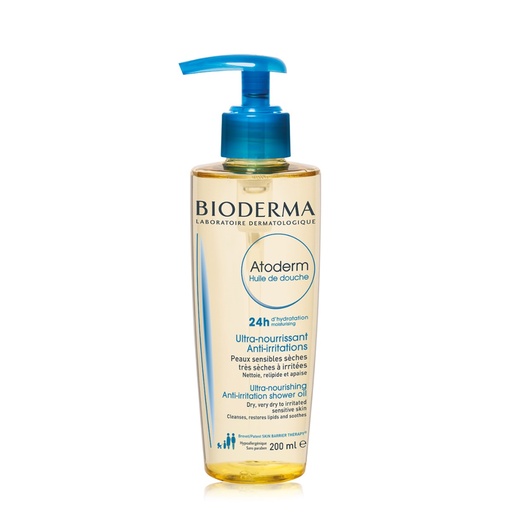 BIODERMA Atoderm  - Huile de douche ultra-nourrissante anti-irritations pour peaux sensibles sèches, très sèches à irritées