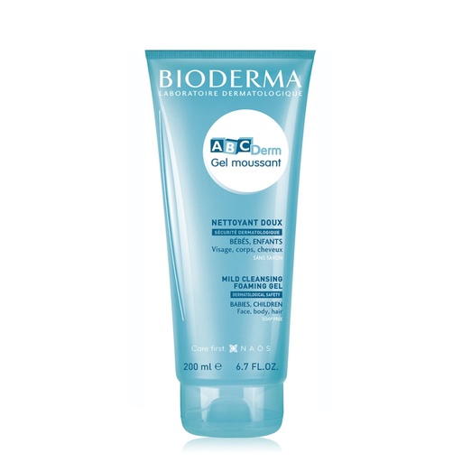 BIODERMA ABCDerm - Gel moussant nettoyant doux pour bébés et enfants