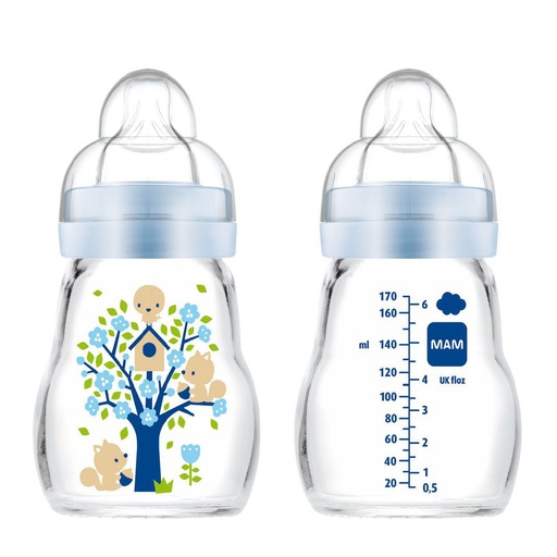 [MAMY04.TUD170] MAM Biberon Verre  - Tétine ultra-douce 0 mois et plus 170ml