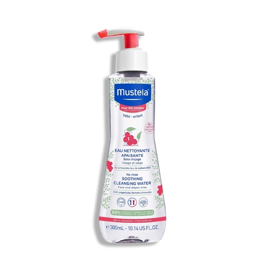 [MUSY16.EAS300] MUSTELA Eau Nettoyante Apaisante  - Eau adaptée pour peaux sensibles du bébé et de l'enfant - 300ml