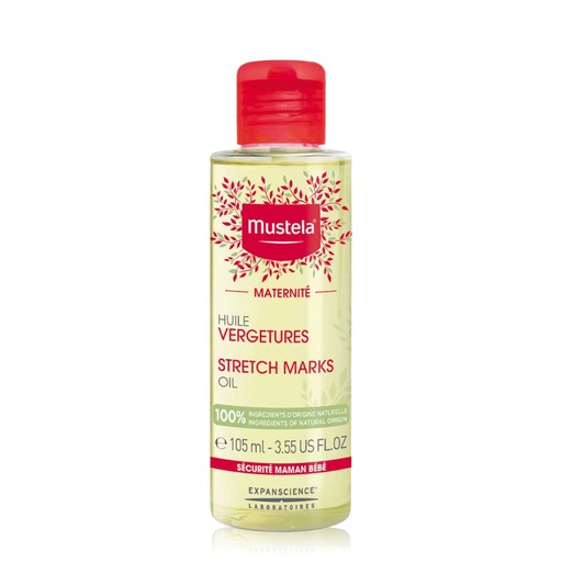 [MUSY14.HPV105] MUSTELA Maternité  - Huile Bio prévention des vergetures, 100% ingrédients origine naturelle - 105ml
