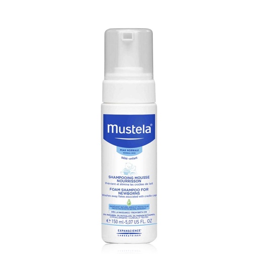 [MUSY06.SAN150] MUSTELA Shampooing Mousse Nourrisson - Shampooing adapté au nouveau-né - 150ml
