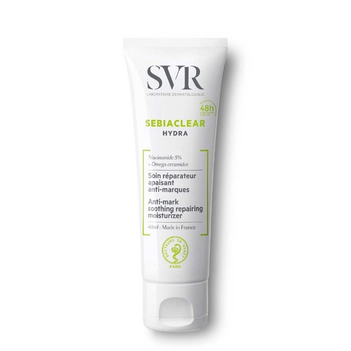 [SVRT09.SHR040] SVR Sebiaclear Hydra - Soin hydratant réparateur apaisant anti-marques pour peaux à tendance acnéiques sous traitement desséchant - 40ml