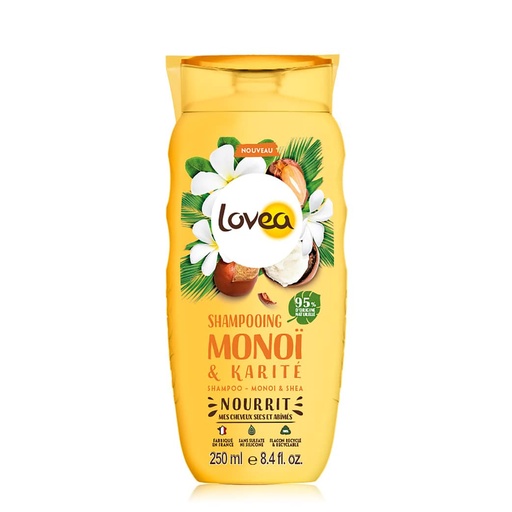 [LOVY65.SCA250] LOVEA Monoï & Karité - Shampooing nourrissant pour cheveux secs et abîmés - 250ml