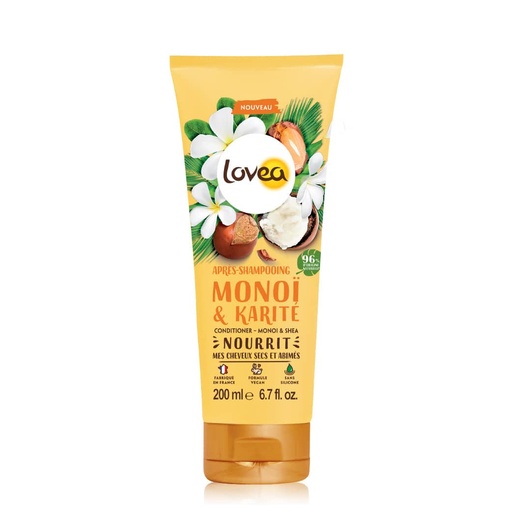 [LOVY65.ASA200] LOVEA Monoï & Karité - Après-shampooing nourrissant pour cheveux secs et abîmés - 200ml