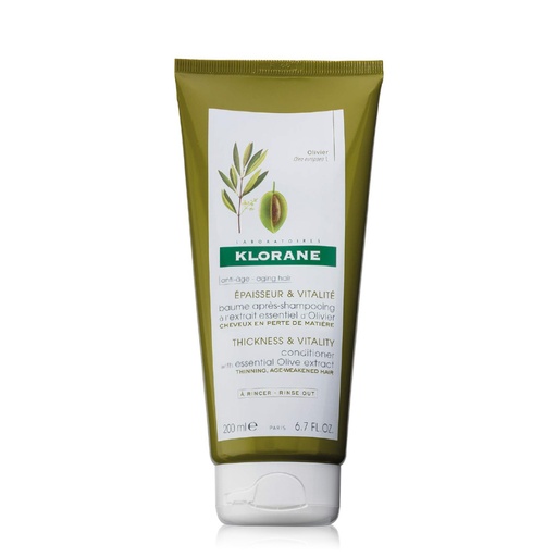 [KLOR07.BSD200] KLORANE Extrait Essentiel d'Olivier - Baume après-shampooing épaisseur et vitalité pour cheveux en perte de densité - 200ml