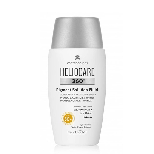 [CTLV03.PSU050] CANTABRIA LABS Heliocare 360° Fluid - Protecteur solaire unifiant dépigmentant SPF50+ - 50ml