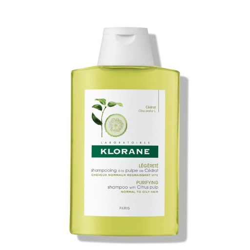 KLORANE Pulpe de Cédrat - Shampooing légèreté pour cheveux normaux qui régraissent vite