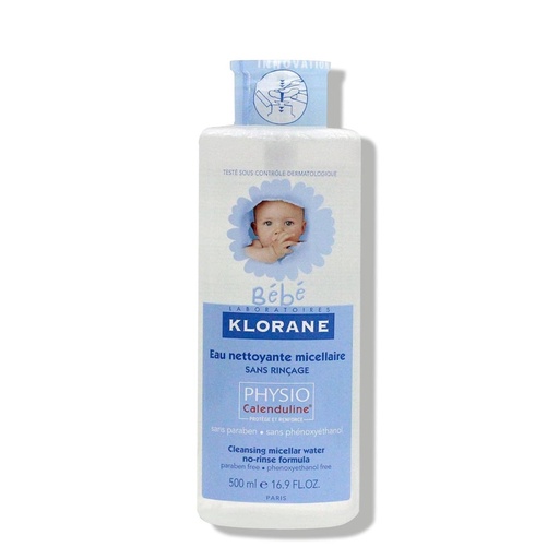 [KLBR30.ENR500] KLORANE BEBE Eau Micellaire - Eau nettoyante sans rinçage - 500ml