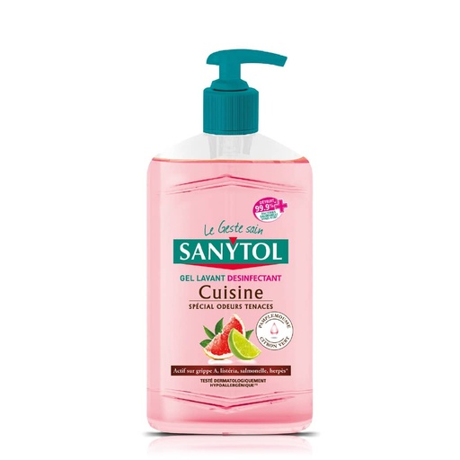 [SANS90.SLC250] SANYTOL Gel Lavant Désinfectant   - Savon liquide cuisine - 250 ml