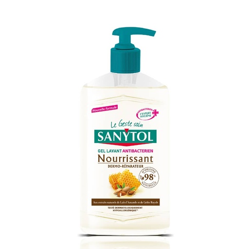 [SANS90.SLN250] SANYTOL Gel Lavant Désinfectant   - Savon liquide nourrissant - 250 ml
