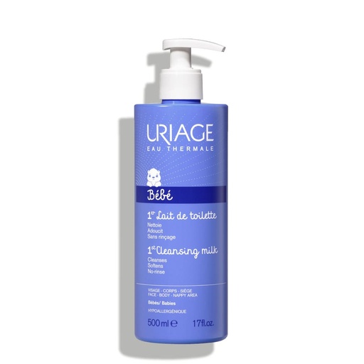 [URG15A.VCS500] URIAGE 1er Lait de Toilette - Nettoyant sans rinçage pour bébé, visage, corps et siège - 500ml