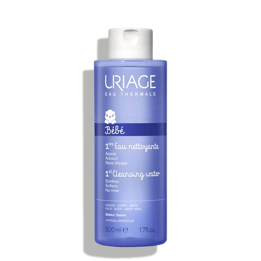 [URG15A.NTY500] URIAGE 1ère Eau Nettoyante  - Nettoyant sans rinçage pour bébé, visage, corps et siège - 500ml