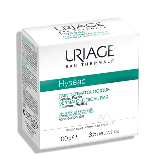 [URG07A.PAM100] URIAGE Hyseac - Pain dermatologique purifiant nettoyant pour peaux mixtes à grasses - 100ml