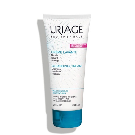 URIAGE Crème Lavante - Nettoyante, nourrissante et protectrice pour les peaux sensibles du visage et du corps et les cheveux