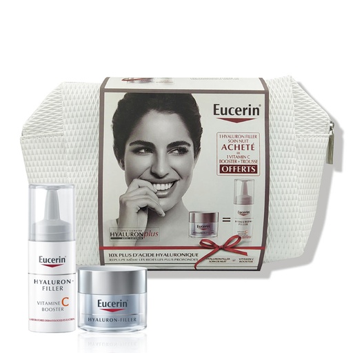 [EUCR68.SNN050A] EUCERIN Hyaluron Filler  - Trousse soin de nuit anti-âge 50ml + Vitamine C booster offert