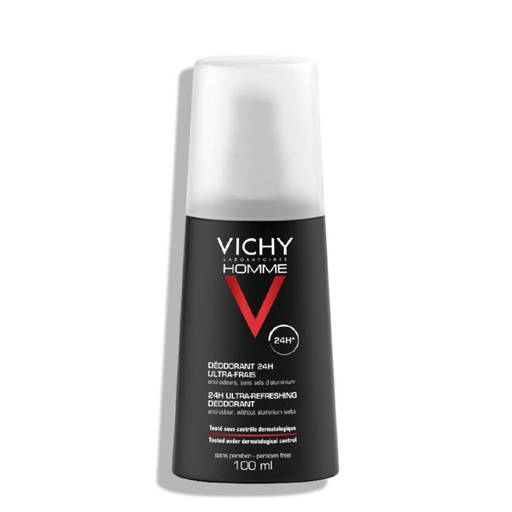 [VCH62C.HDS100] VICHY HOMME Déodorant Ultra-frais 24h - Anti-odeur, sans sels d'aluminium - 100ml
