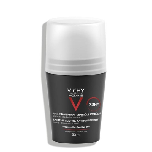 [VCH47C.HDS050] VICHY HOMME Déodorant Anti-tranpirant 72h - Pour peau sensible, sans paraben - 50ml