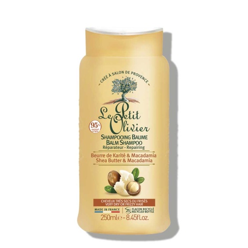 [LPOS94.SHP250] LE PETIT OLIVIER Beurre de Karité & Macadamia - Shampooing baume soin réparateur pour cheveux très secs ou frisés - 250ml