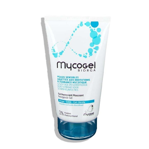 [BRG003.GEL150] BIORGA Mycogel - Gel nettoyant moussant pour visage corps et cuir chevelu - 150ml