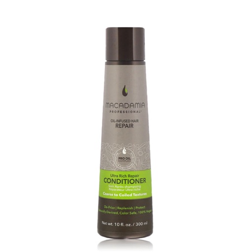 [MAC004.ASH300] MACADAMIA Ultra Rich Moisture Conditioner - Après-shampooing hydratant ultra-riche pour cheveux très secs, épais à crépus - 300ml