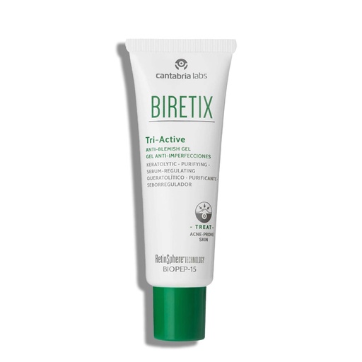 [CTLV05.GEL050] CANTABRIA LABS Biretix Tri-Active - Gel anti-imperfections, purifiant pour peaux grasses et à tendances acnéique - 50ml