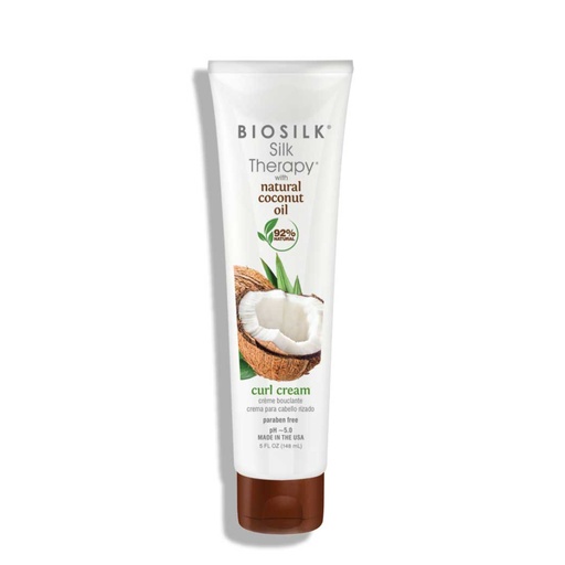 [BSKN95.CRM148] BIOSILK Silk Therapy & Coconut Oil - Crème bouclante, hydratante pour cheveux bouclés - 147ml
