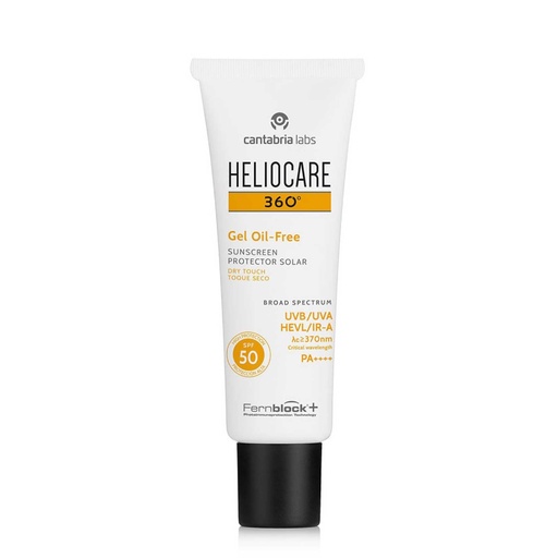 [CTLV03.GSH050] CANTABRIA LABS Heliocare 360° Gel Oil-Free - Crème fluide protection solaire SPF50+ pour peaux grasses à tendance acnéique - 50ml