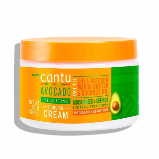 [CANS80.CRB340] CANTU Avocado - Crème bouclante hydratante pour  cheveux crépus, frisés ou bouclés - 340g
