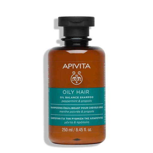 [APT005.SHP250] APIVITA Oily Hair - Shampooing équilibrant pour cheveux gras - 250ml
