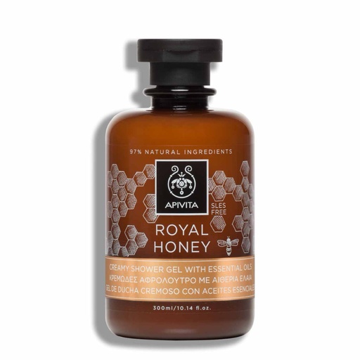 [APT006.GRH300] APIVITA Royal Honey - Gel douche hydratant, pour peaux sèches - 300ml