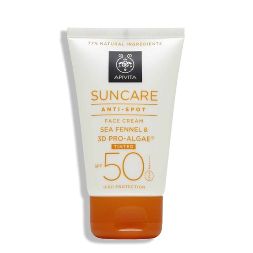 [APT009.CRT050] APIVITA Suncare - Crème solaire teintée anti-rides SPF50+ - 50ml