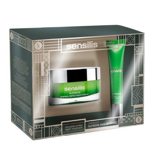 [SNS005.CFN050A] SENSILIS Supreme Renewal Detox - Crème de nuit anti-rides pour peaux normales à sèches 50ml + Contour yeux 15ml offert