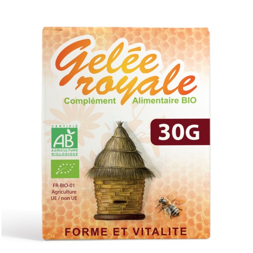 [PLA785.POS030] Planète au Naturel Gelée Royale BIO - Complément alimentaire Produits de la ruche / Défenses immunitaires / Forme et vitalité - 30g