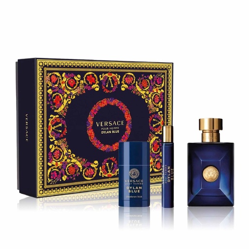 [VERH76.CTH100C] VERSACE Dylan Blue - Coffret eau de toilette pour homme 100ml + 10ml + Déodorant 75ml