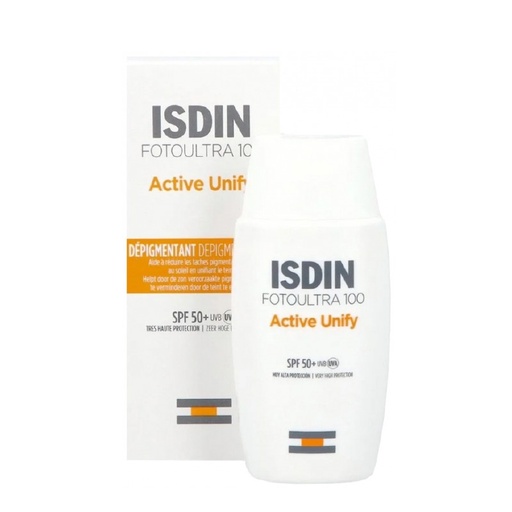 [ISDN87.TCH050] ISDIN FotoUltra Active Unify Fusion Fluid - Ecran solaire fluide anti-taches très haute protection SPF50+ - 50ml