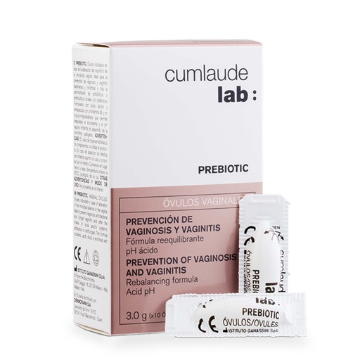 [CUM003.OVP10X3] CUMLAUDE LAB Ovules Prebiotic - Ovules vaginaux pour la prévention des vaginoses et vaginites - 10x3g