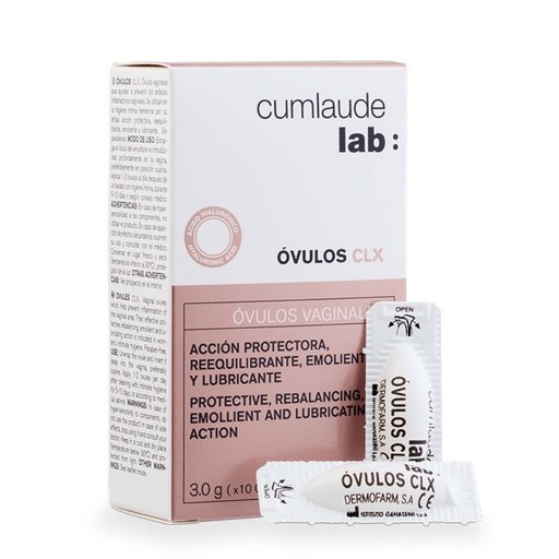[CUM003.OVL010] CUMLAUDE LAB Ovules Clx - Ovules vaginaux protecteurs, émollients et lubrifiants - 10unités