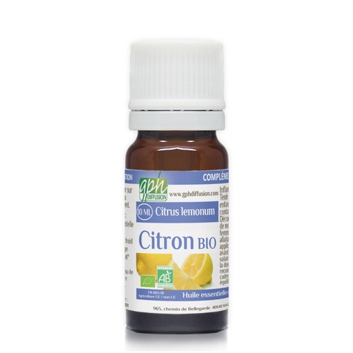 [GPH784.LMP010] GPH Diffusion Citron BIO - Huile essentielle chémotypée - 10ml