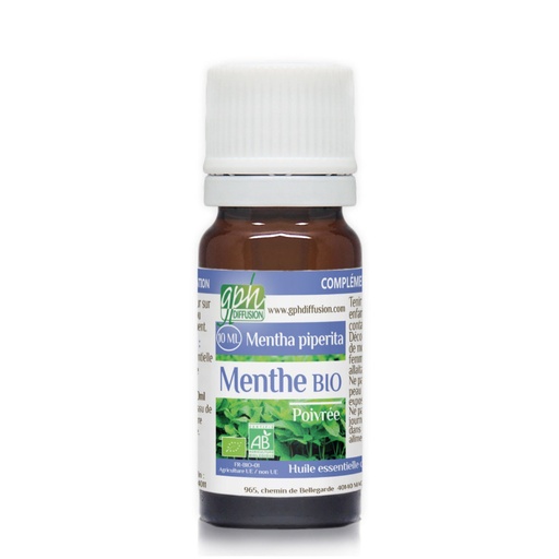 [GPH784.JJI010] GPH Diffusion Menthe Poivrée BIO - Huile essentielle chémotypée - 10ml