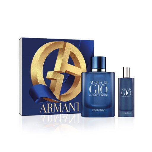 [GIAA95.EPH075B] GIORGIO ARMANI Acqua Di Gio Profondo - Coffret eau de Parfum pour Homme 75ml + format voyage 15ml