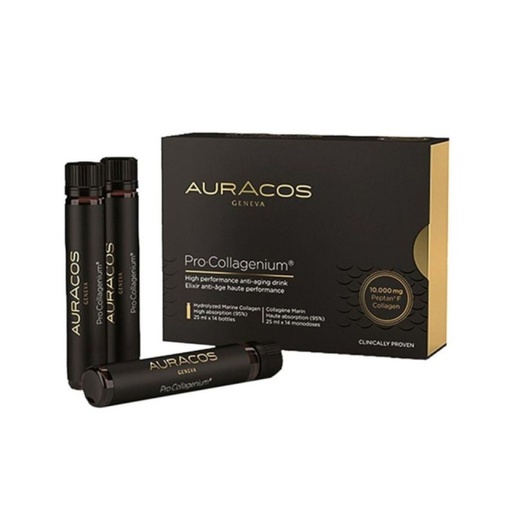 [ARS001.ECM] AURACOS Pro-Collagenium - Elixir anti-âge collagène marin - 14 x 25ml