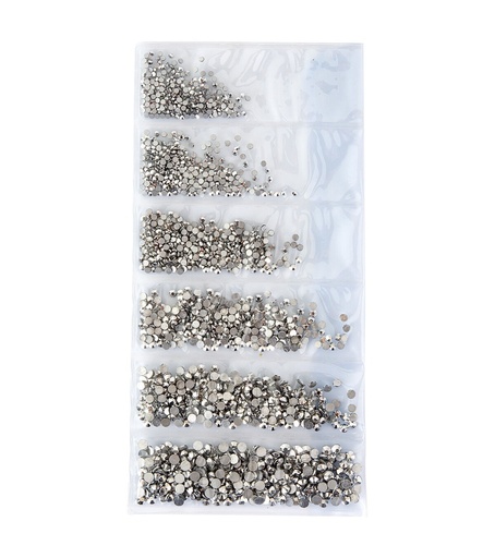 [S00005920] PEGGY SAGE Décors d'ongles cristal argent - 48 pièces