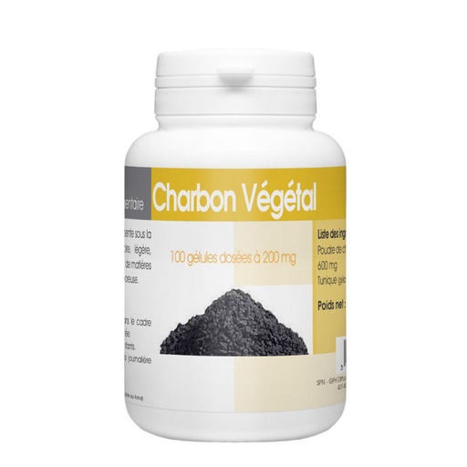 [GPH782.JYJ100] GPH Diffusion Charbon Végétal - Complément alimentaire Digestion / Transit - 100 gélules