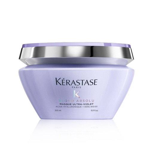 KERASTASE Blond Absolu Masque Ultra-Violet - Masque anti faux-reflets cheveux décolorés, blonds froids ou blancs