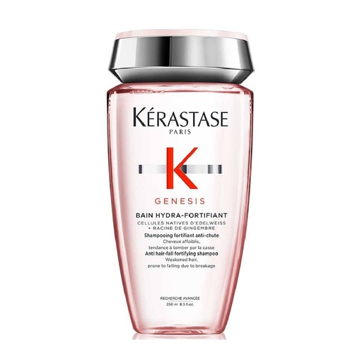 KERASTASE Genesis Bain Hydra-Fortifiant - Shampooing fortifiant anti-chute pour cheveux affaiblis ayant tendance à tomber par la casse