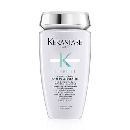 KERASTASE Symbiose Bain Crème Anti-Pelliculaire - Shampooing anti-pelliculaire hydratant cellulaire pour cuir chevelu sec et sensible, à tendance pelliculaire